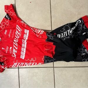 Specialized men’s  One Piece in Red and Black with Hexagon Pattern